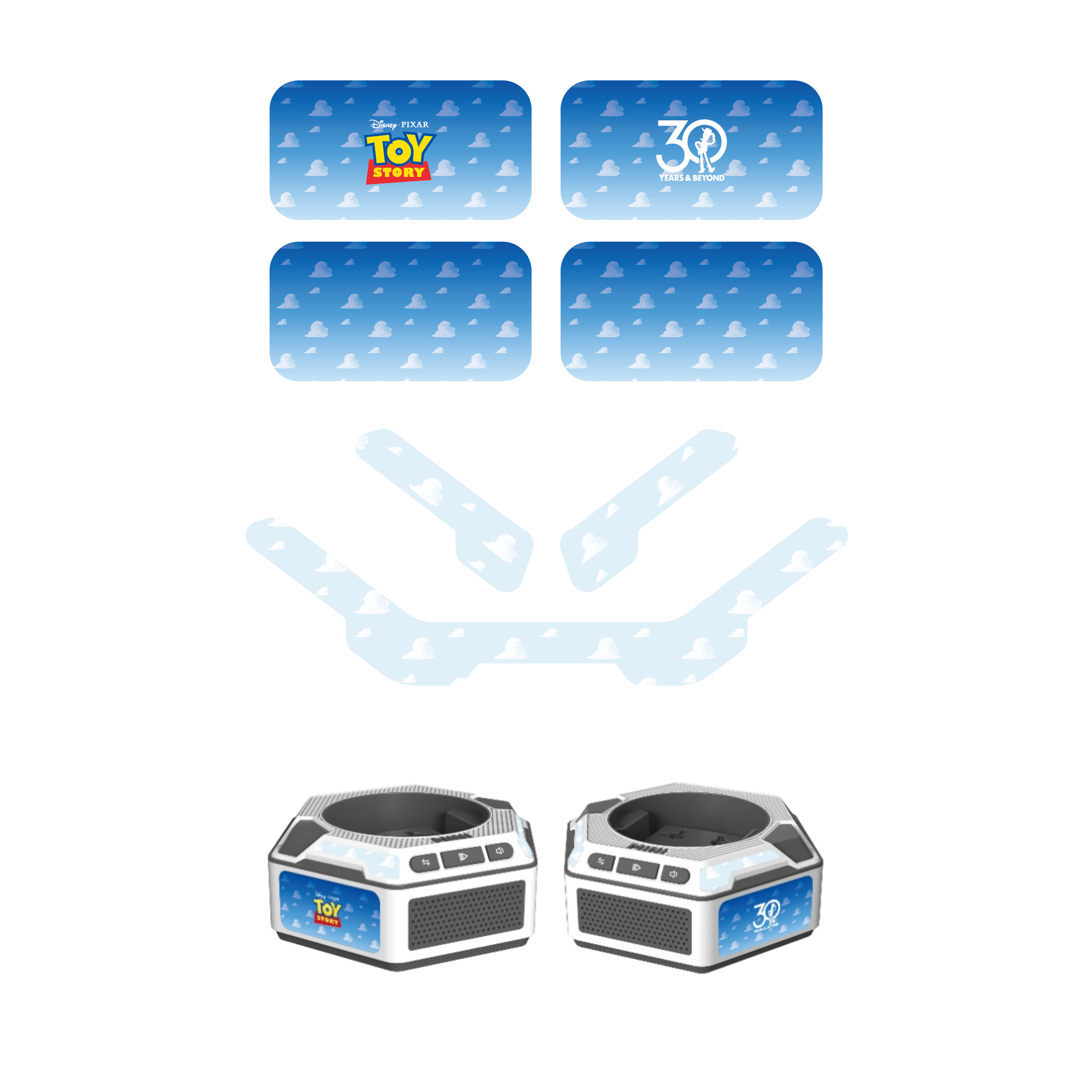 Six personnages emblématiques réunis – Woody, Buzz l’Éclair, Alien, Lotso, Jessie et Rex, conçus avec des détails authentiques et des personnalités fidèles aux films.