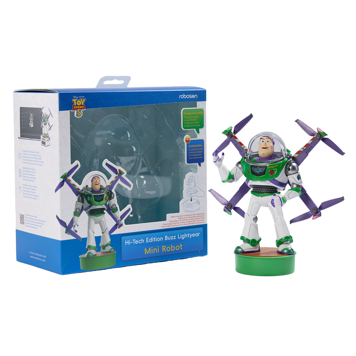 Mini Robot Toy Story 5 – Édition Hi-Tech Buzz l'Éclair & Woody